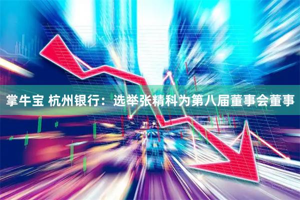 掌牛宝 杭州银行：选举张精科为第八届董事会董事